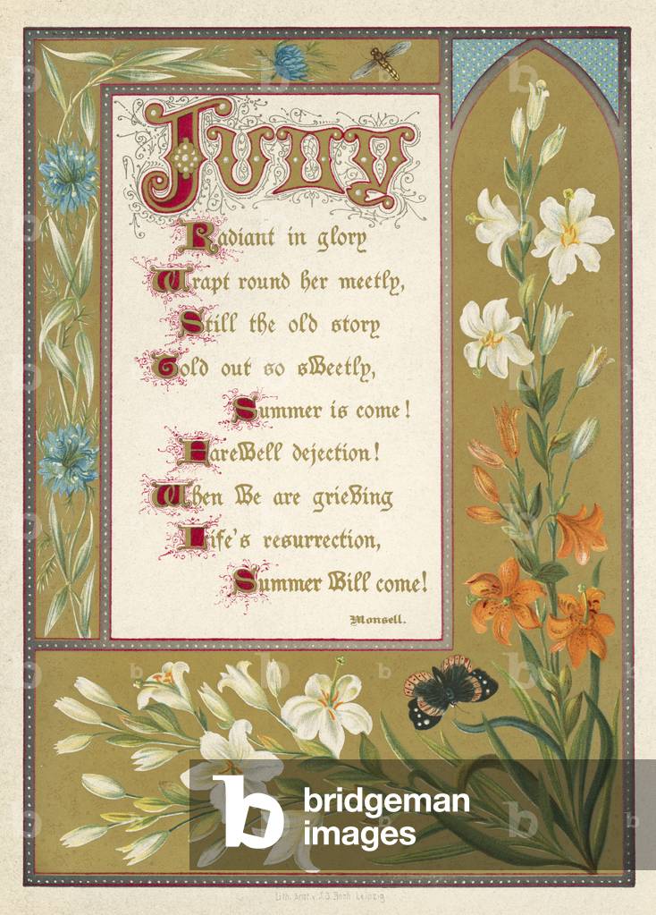 "Die Monate: Juli (Farblitho)" 1801 von English School