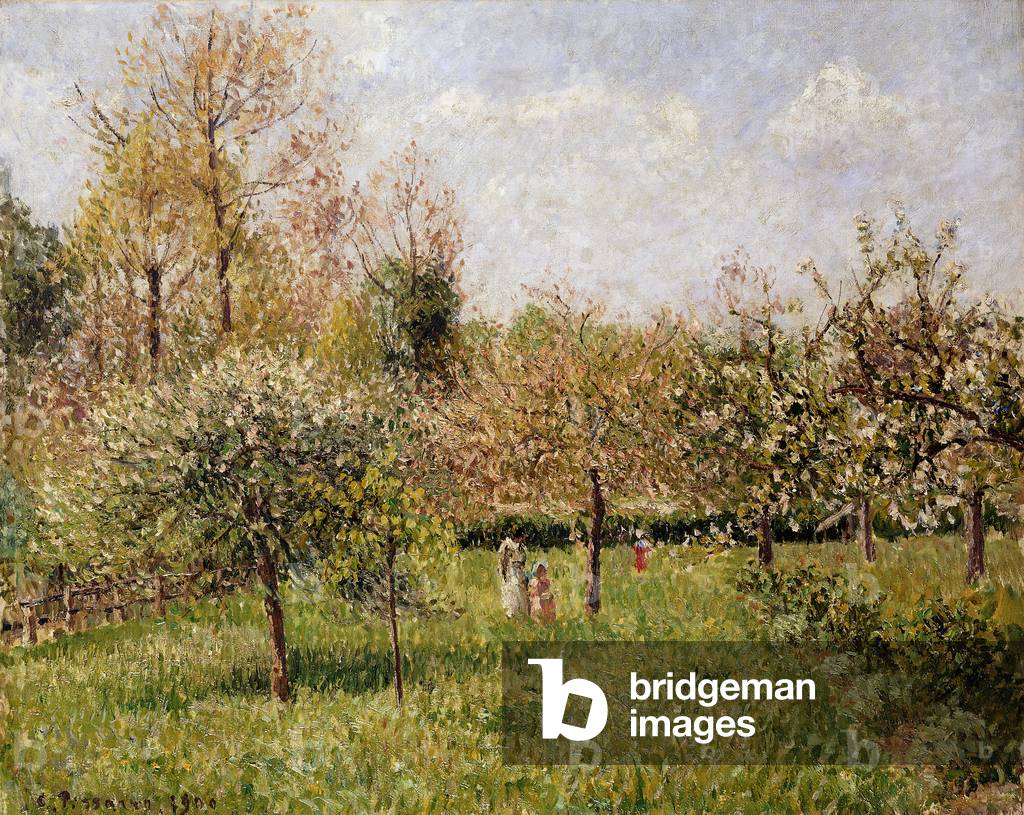 Frühling bei Eragny; Printemps a Eragny, 1900 (öl auf leinwand)