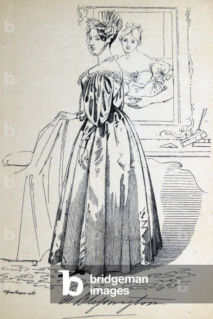 Ritratto inciso di Marguerite Gardiner, contessa di Blessington