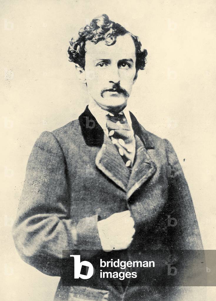 Porträt von John Wilkes Booth, um 1860 (s/w Foto)