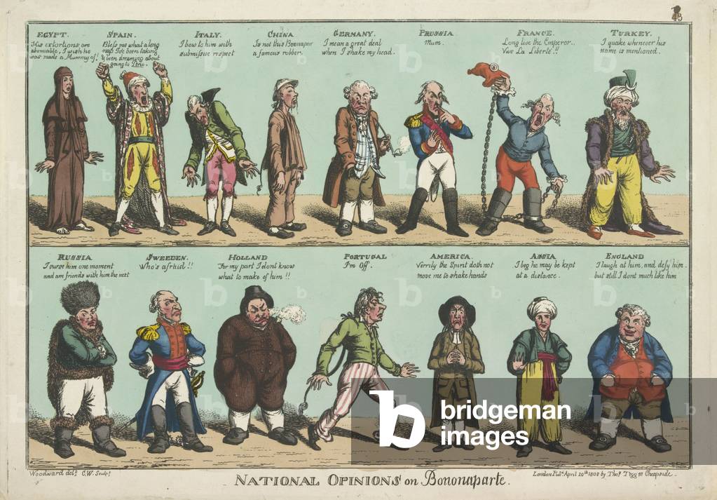 Nationale Meinungen zu Napoleon Bonaparte, 1808 (Radierung)