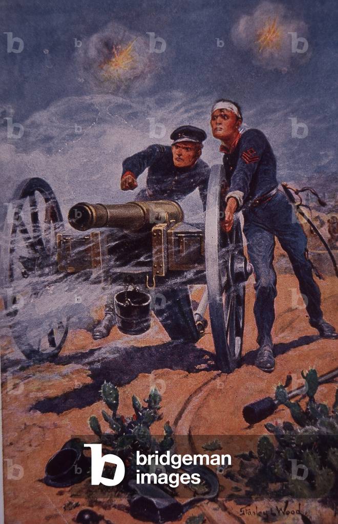 MexicanAmerican War (184648), Lt. 'Stonewall' Jackson, manning gun at