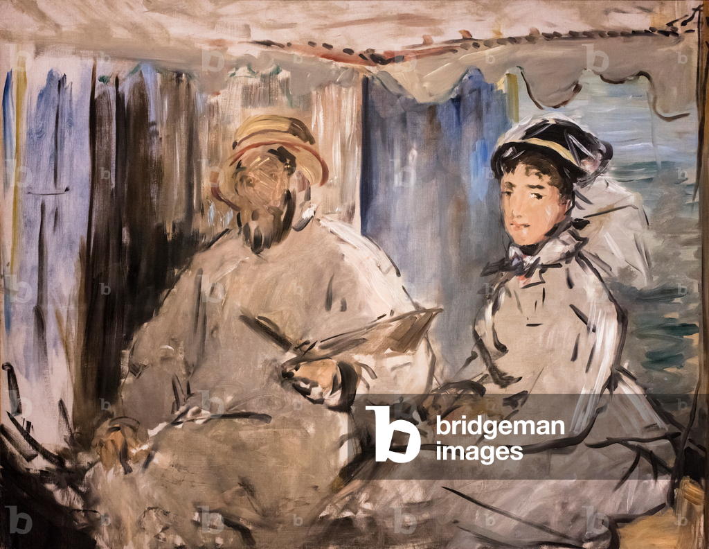 Bild von Gemälde "Monet in seinem Atelier" von Edouard Manet
