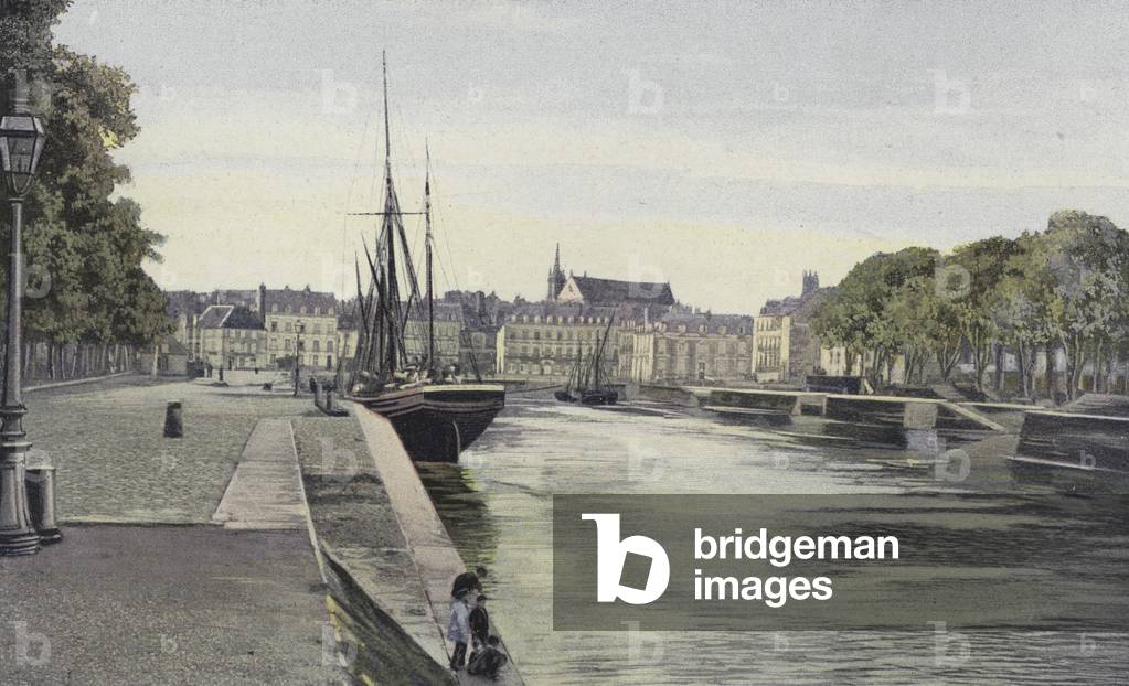 Vannes, Le port et la promenade de la Rabine (Farbfoto)