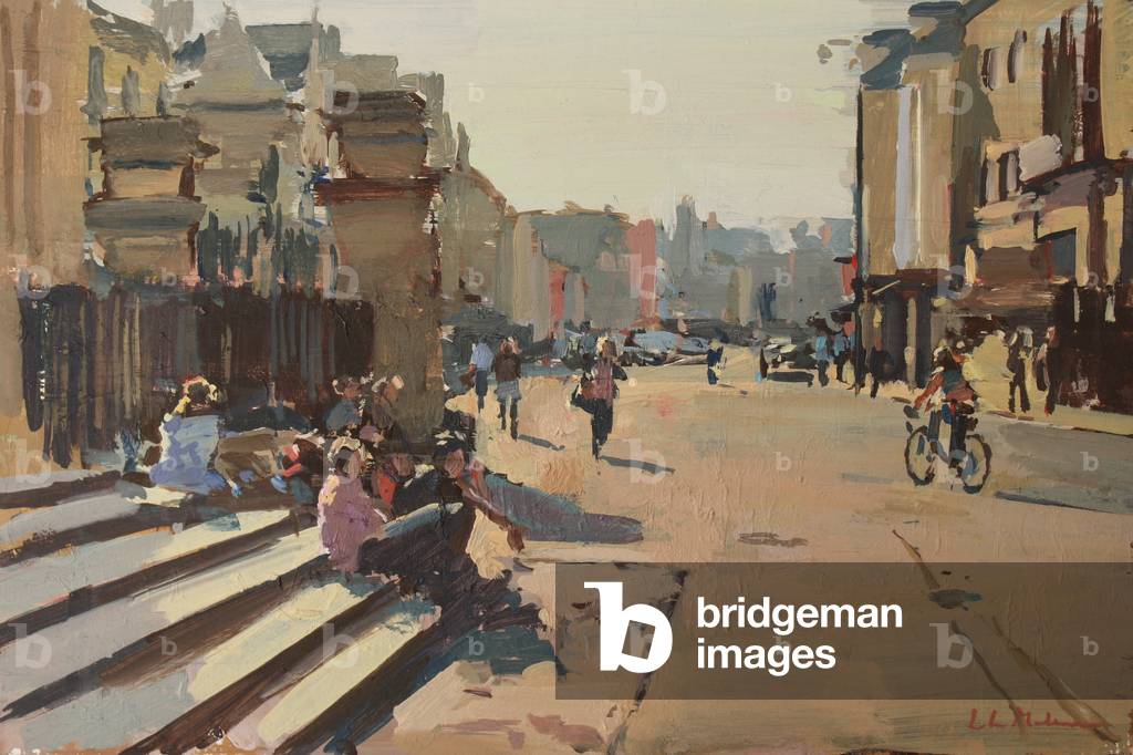 Sui gradini dello Sheldonian, Oxford II, 2012 (olio su tavola)