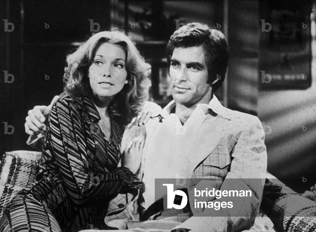 Image of Jaime Lynn Bauer and Tom Selleck on set of The by Unknown photographer, (20th century)