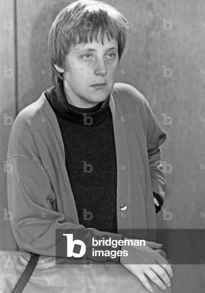 Bild von Fotografie "Angela Merkel" 1991 von Sepp Spiegl