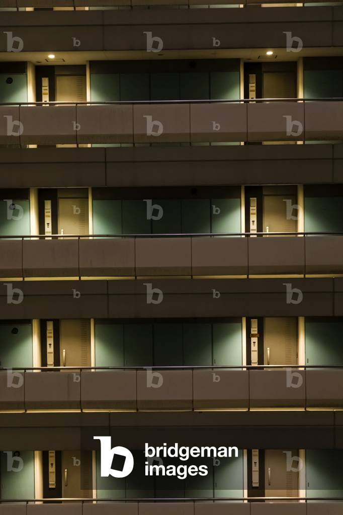 Giappone, Honshu, Tokyo, Toyosu, Shinonome, Condominio W.Comfort Towers East, vista interna (foto)