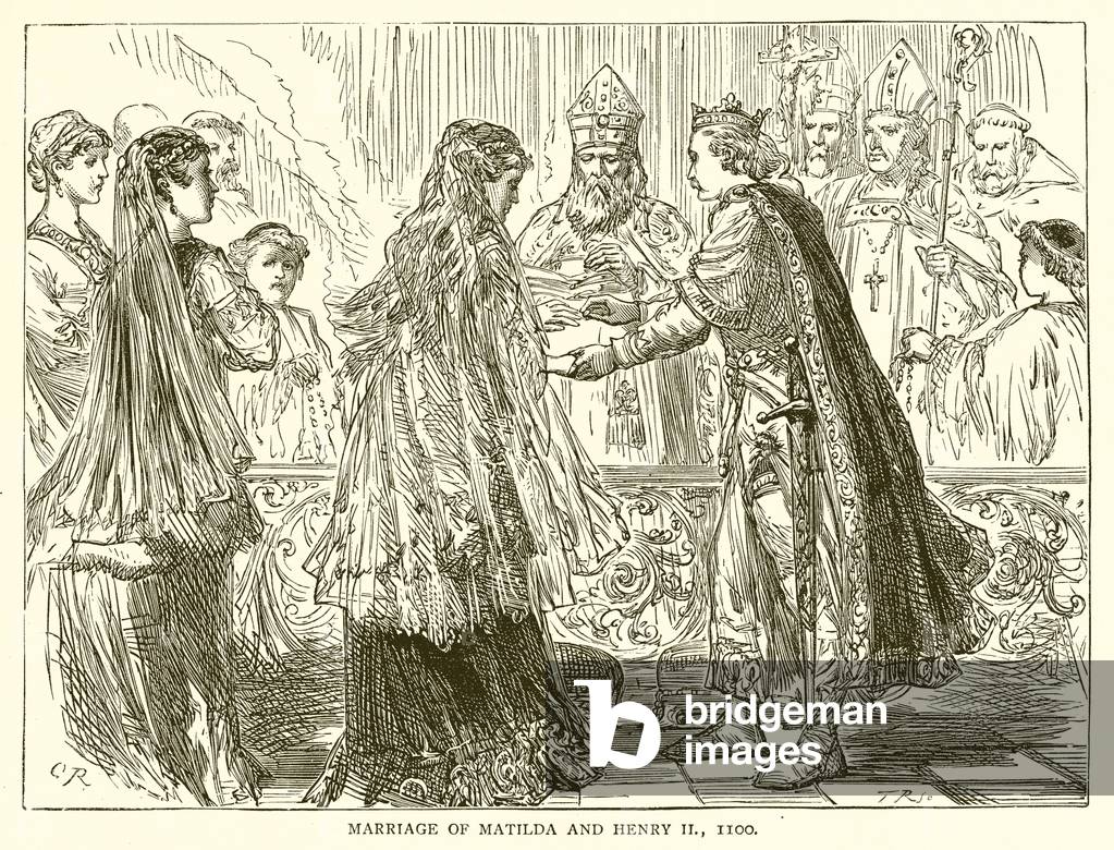 Matrimonio di Matilda e Enrico II, 1100 (incisione)
