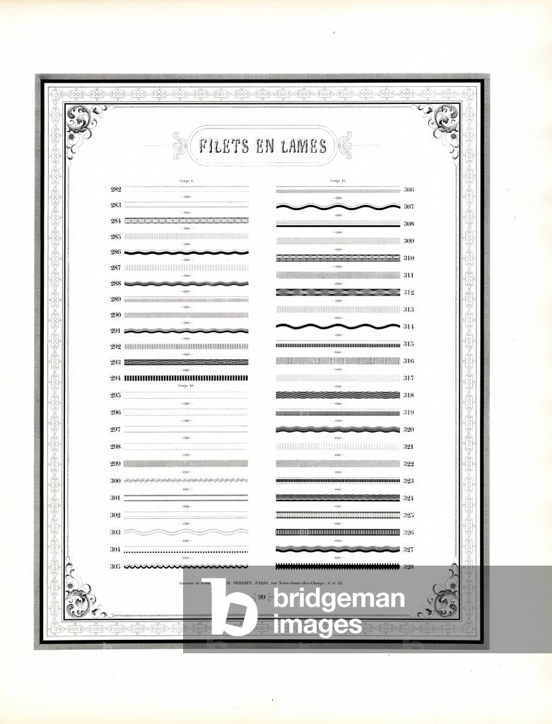 Immagine di Stampa "Elementi di linea speciali - Filets en Lames (stampa)" di Charles Derriey