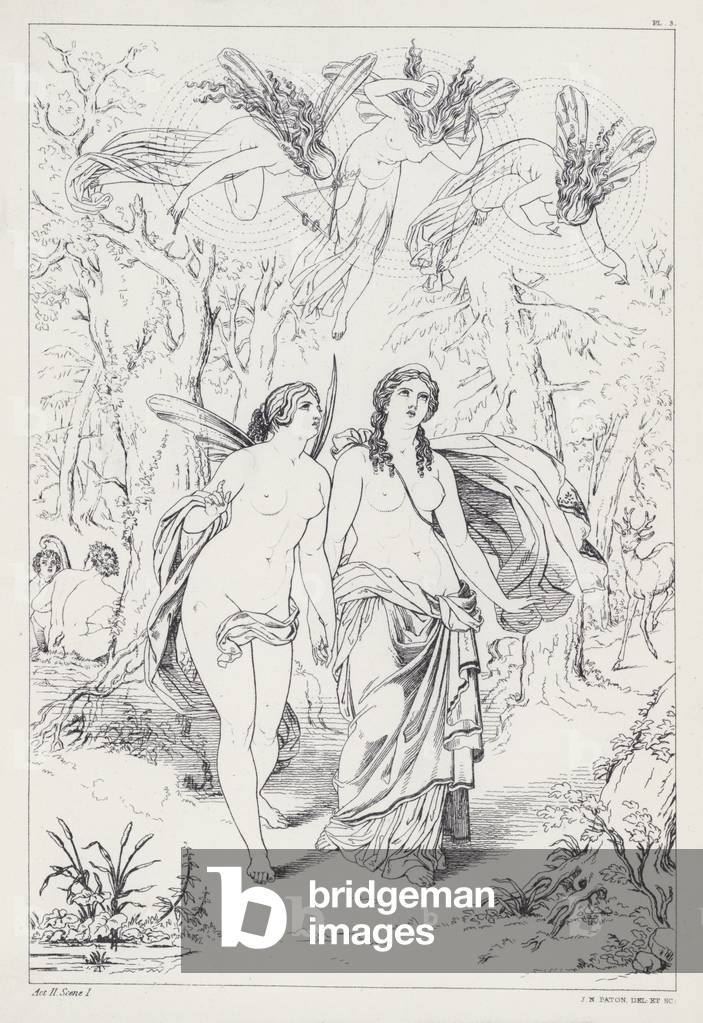 Shelley's Prometheus Unbound, Act II, Scene 1 (engraving)