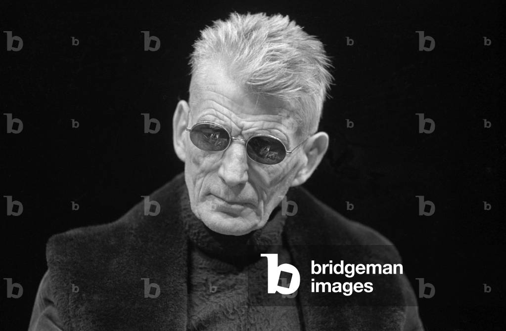 Immagine di Fotografia "Samuel Beckett al Royal Court Theatre di Londra nel gennaio 1973 (foto in b/n)" 1973 d