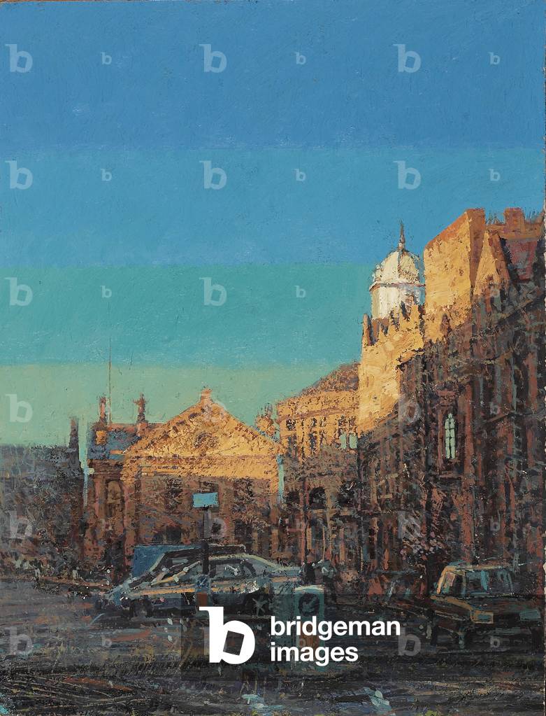 Exeter College e il Clarendon Building in serata Sun, 2003 (olio su tavola)