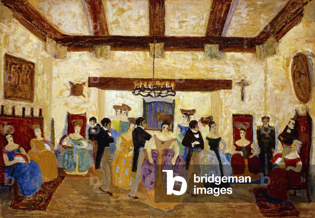 Immagine di Dipinto "Colonial Meeting; Reunion Colonial" di Pedro Figari