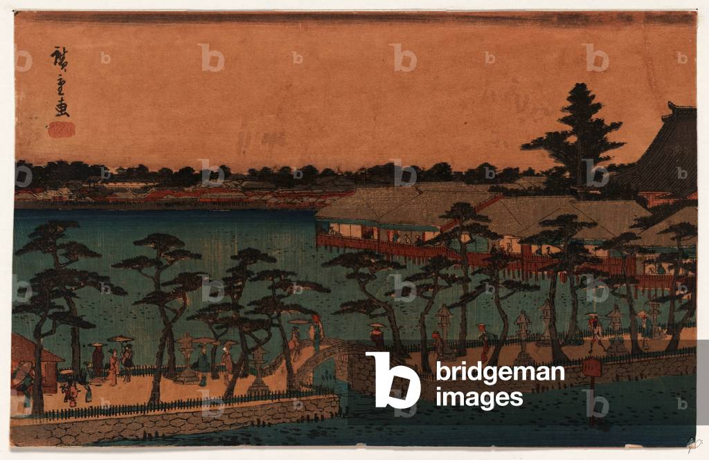 Shinobazu No Ike by Ando or Utagawa Hiroshige