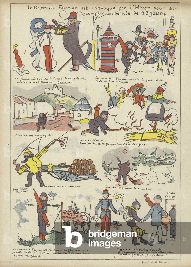 Illustrazione per Le Rire (color lito)