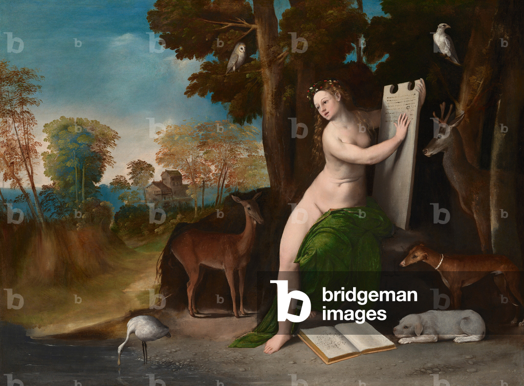 Bild von Gemälde "Circe und ihre Liebhaber in einer Landschaft" 1525 von Dosso Dossi