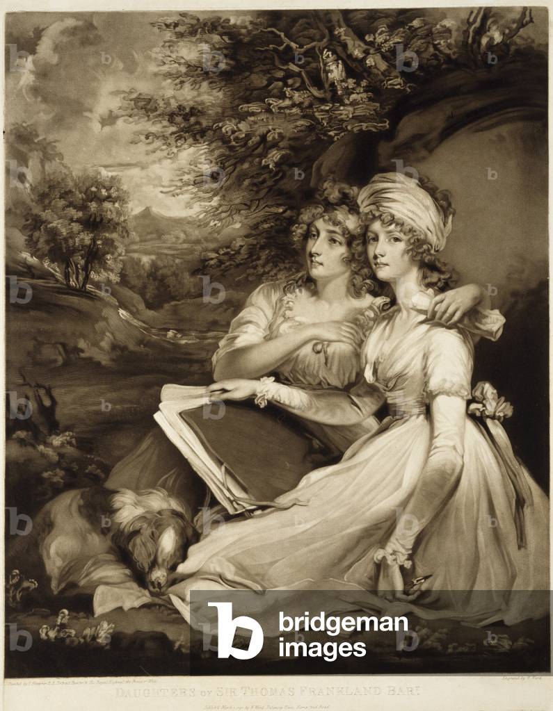 The Daughters of Sir Thomas Frankland, Baronet, 1797 (mezzotint in brown ink)