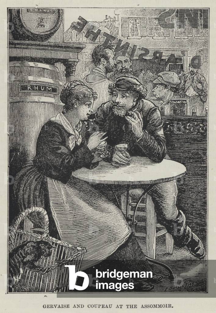 Gervaise et Coupeau à l'Assommoir (gravure) 1801 par French School