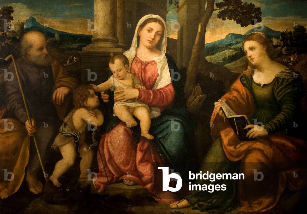 Image of Painting depicting Sacra Conversazione 1528 by Bonifazio de' Pitati