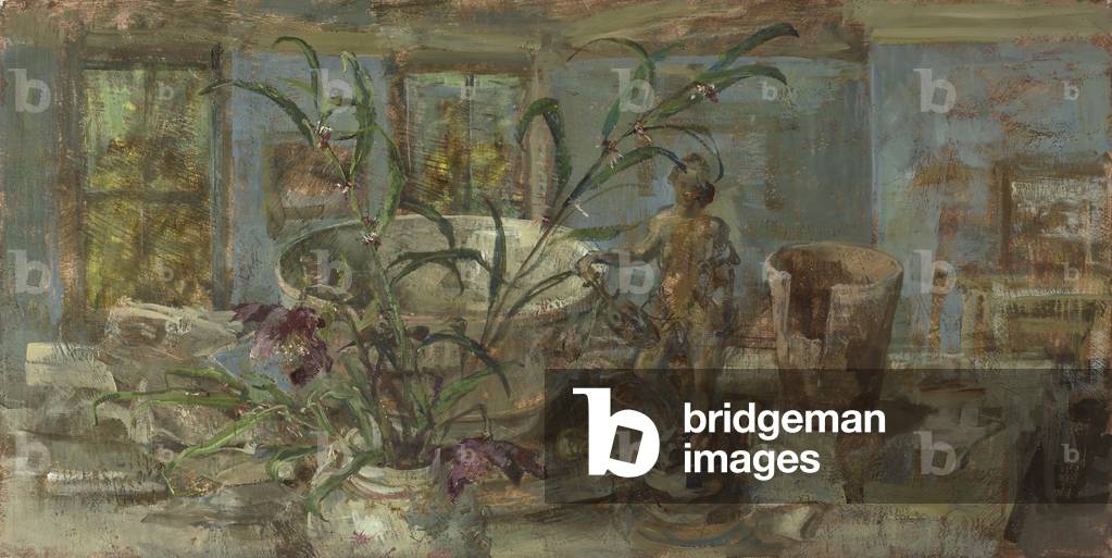 Blue Walls and Bowl, 2010 (Öl und Tempera auf Tafel)