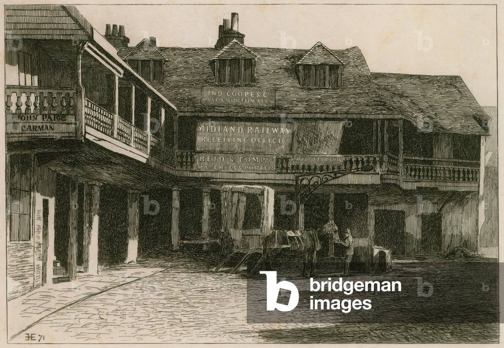 "il Tabard Inn" di English School, b/w