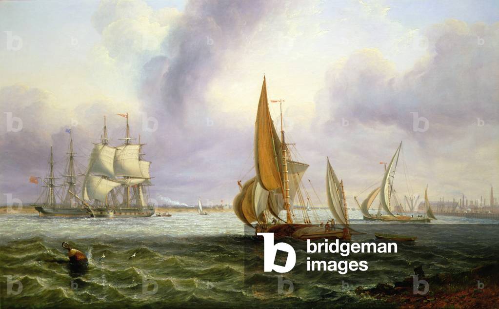 Bild von Gemälde "Die Themse bei Woolwich" 1859 von John Wilson Carmichael
