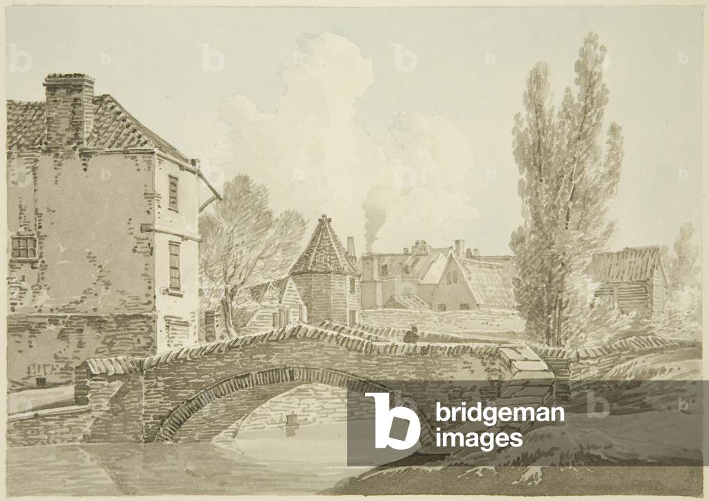 Quakers' Bridge (fin de la promenade de cordes), 1821 (crayon & w/c sur papier)