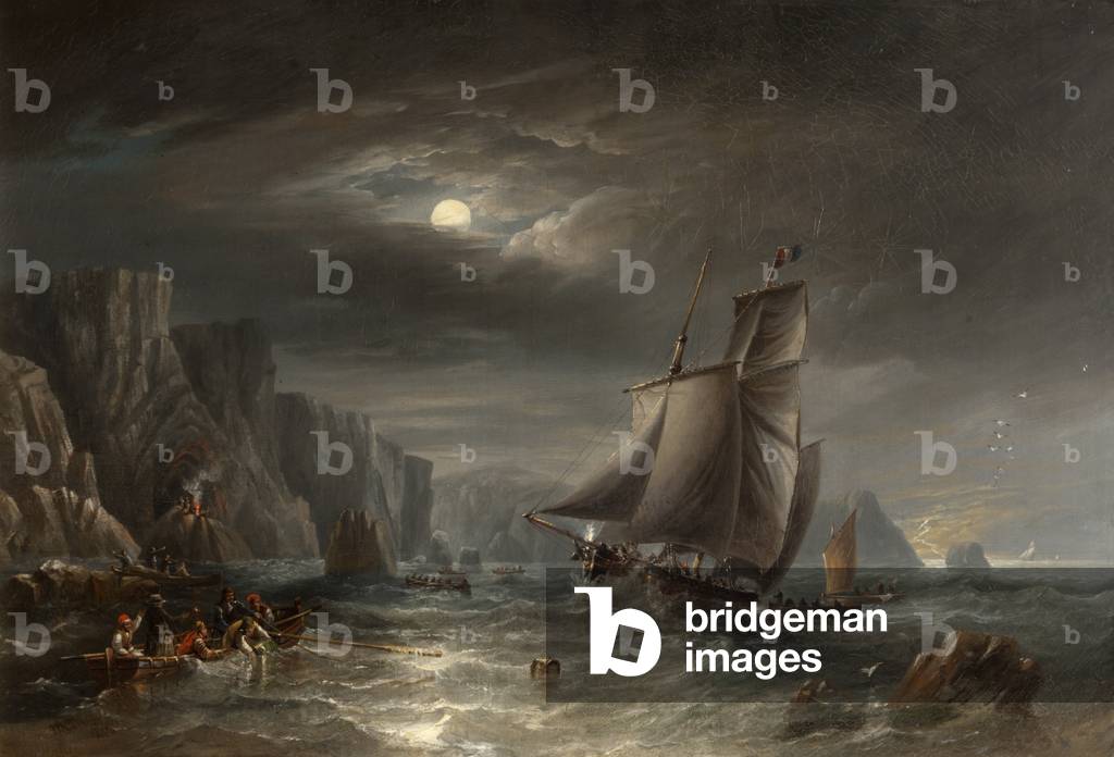 Moonlight Küstenszene