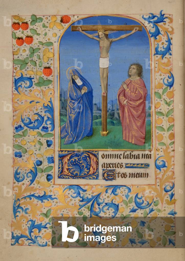 "Frau 37 fol.63v Die Kreuzigung", c.1475 von English School