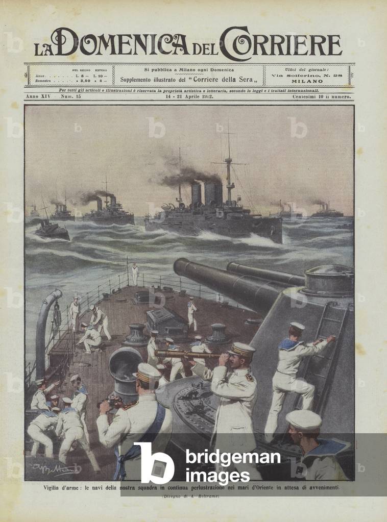 Vigilia d'arme, le navi della nostra squadra in continua perlustrazione nei mari d'Oriente in attesa di avveni