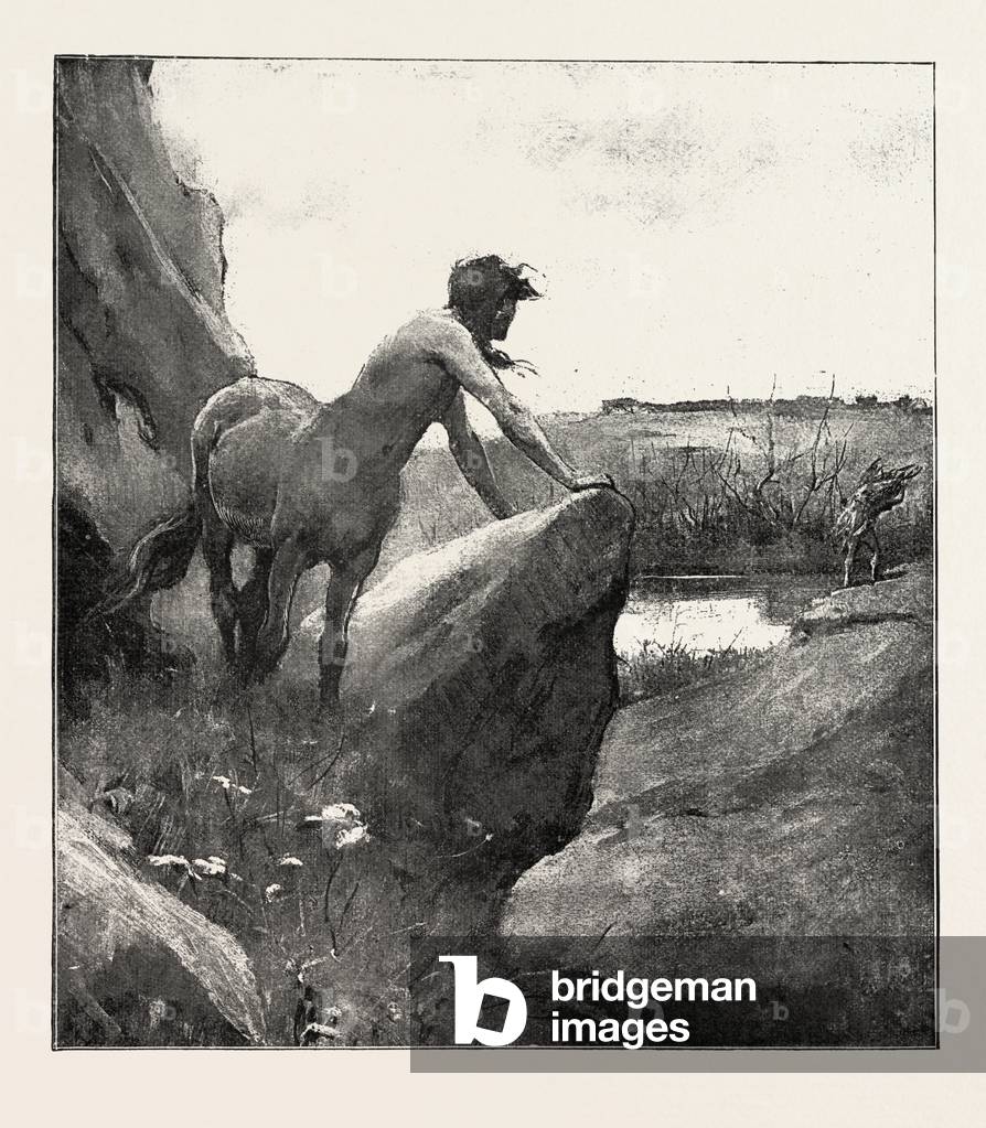 Immagine di Incisione "Il Centauro" 1893, b/w