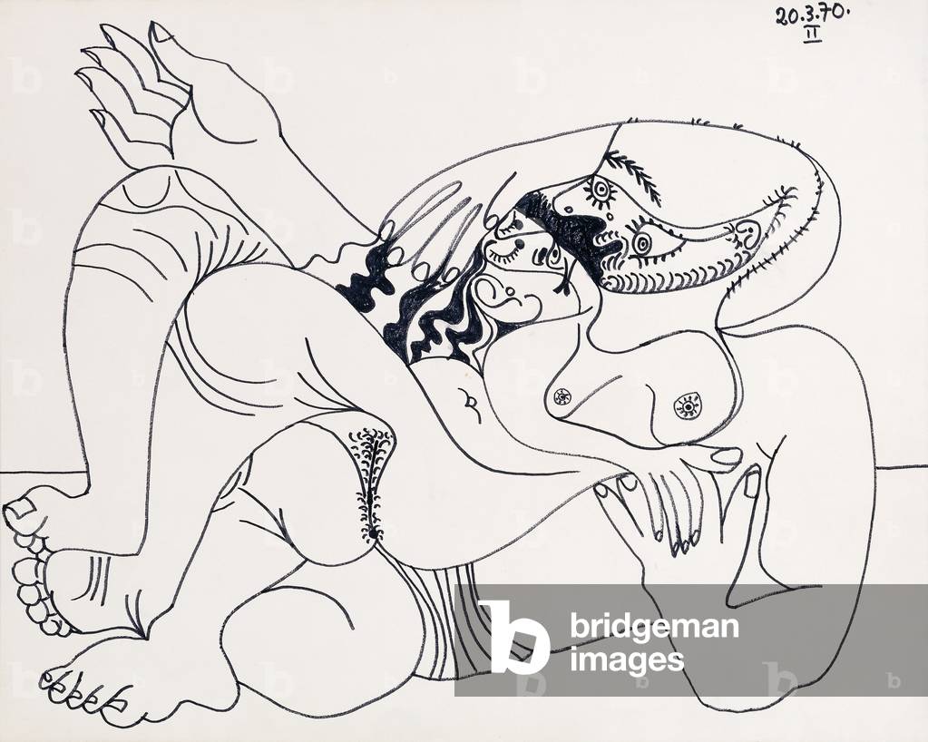 "The Embrace; L'Etreinte (verso)", 1970 von Pablo Picasso