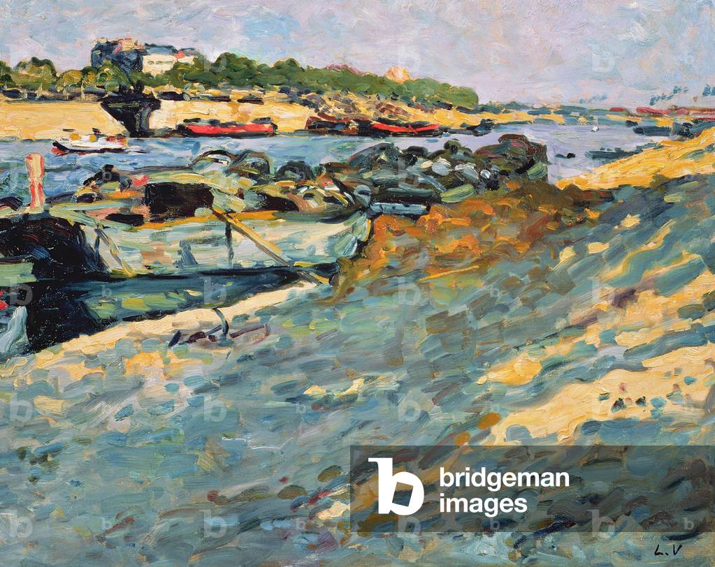 Lastkahn auf der Seine, 1890 (öl auf leinwand)