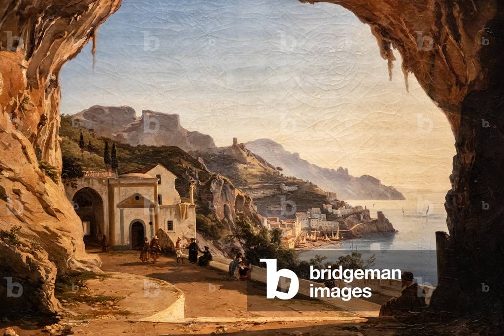 Bild von Gemälde "Die Höhle der Capichins in Amalfi" 1850 von Alessandro la Volpe