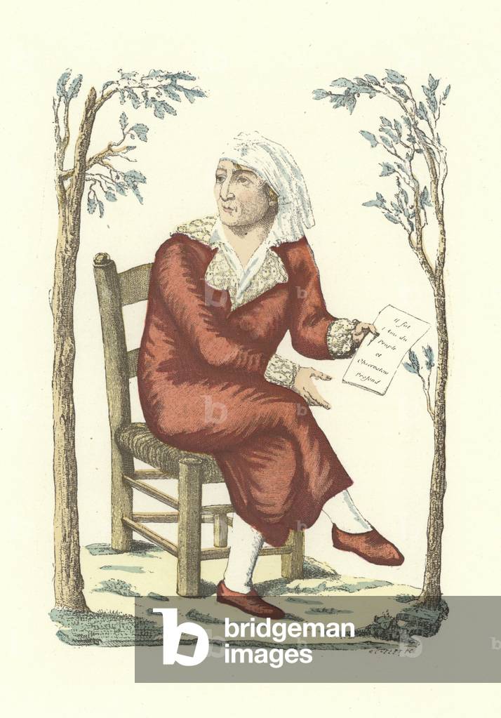 "Marat in vestaglia (colore lito)" 1801 di French School