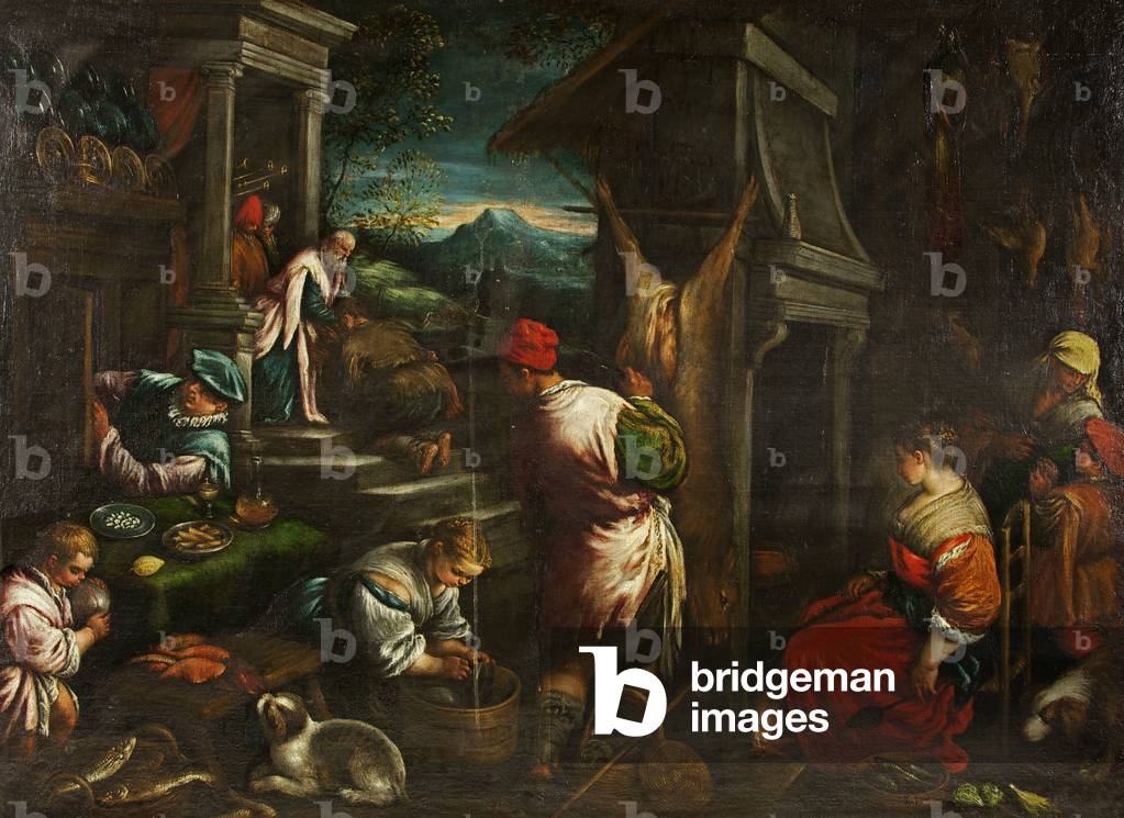 Bild von Gemälde "Die Rückkehr des verlorenen Sohnes" 1577 von Leandro da Ponte Bassano
