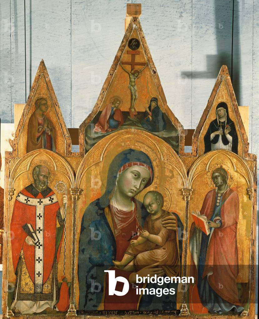 Image of Madonna with Child between Saint Catherine of Alexandria and ...