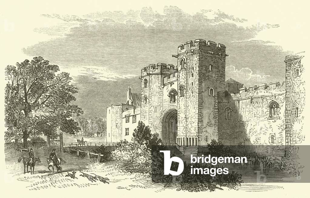 "Wingfield Castle" von English School, b/w