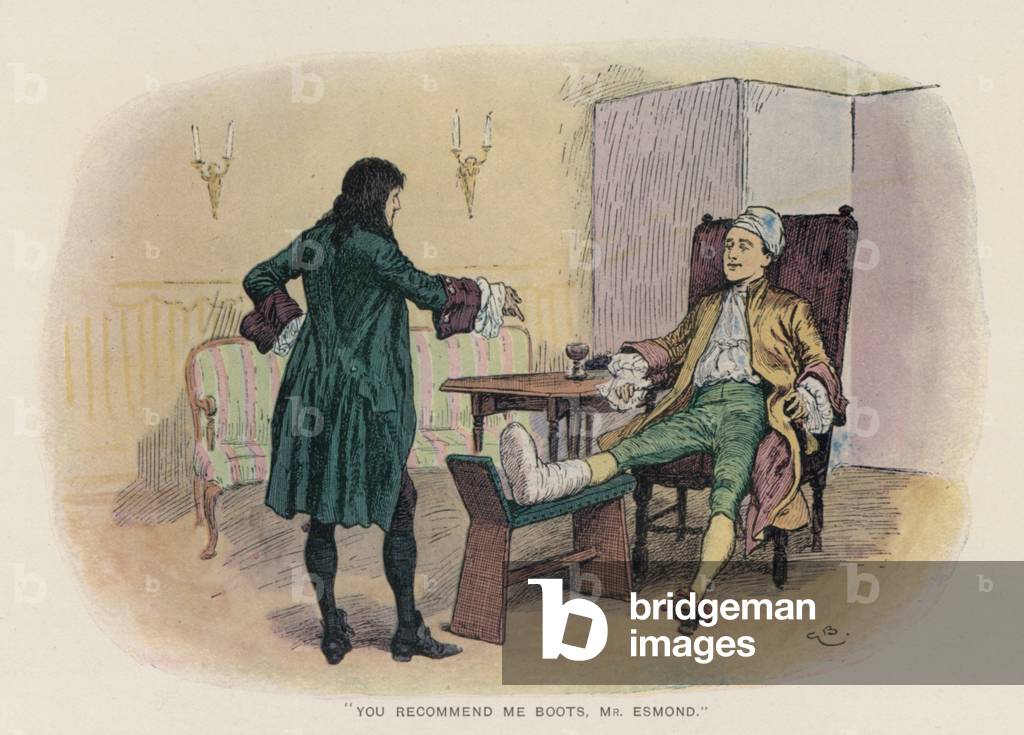 "Illustrazione per la storia di Henry Esmond di Thackeray (colore lito)" di Gordon Frederick Browne