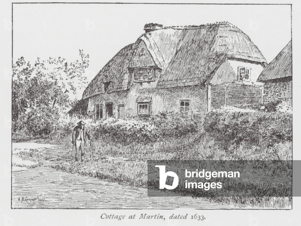 Cottage at Martin, daté de 1633 (lithographie)