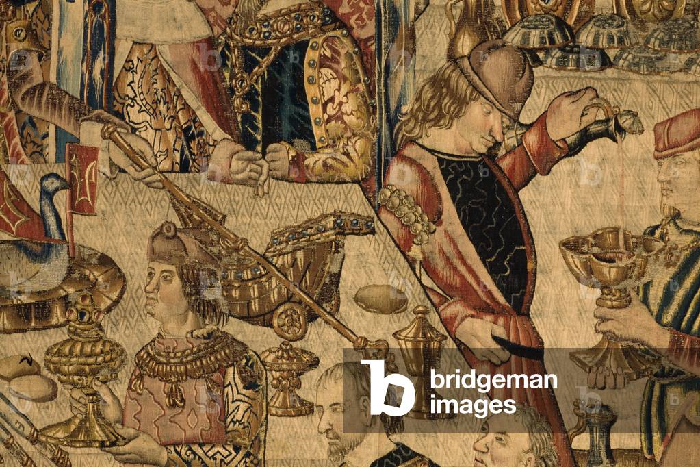 Cattedrale (La Seo, Catedral del Salvador de Zaragoza). Il museo degli arazzi. arazzo fiammingo. Ester e Assue