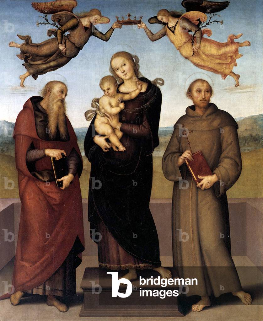 Immagine di Dipinto "la vergine di loretto con san girolamo e san francesco" 1507 di Pietro Perugino