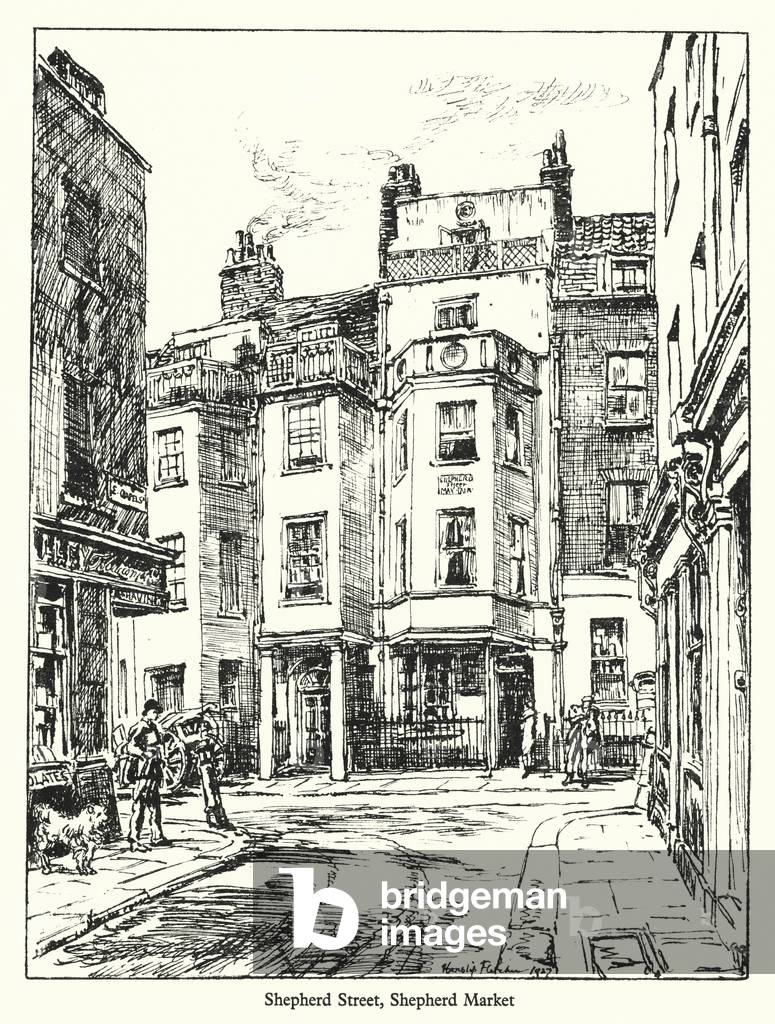 Image of Print depicting London: Shepherd Street 1901 by Hanslip Fletcher