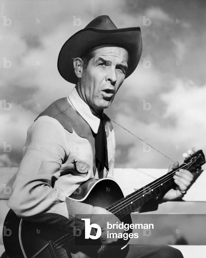 Immagine di Fotografia "Cantante country e western (foto in b/n)", b/w