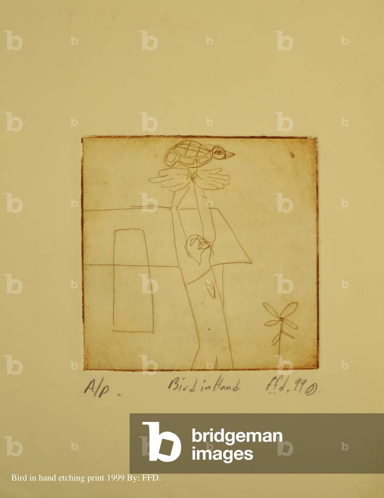 Bird in Hand 1999 by Francks Deceus, b/w