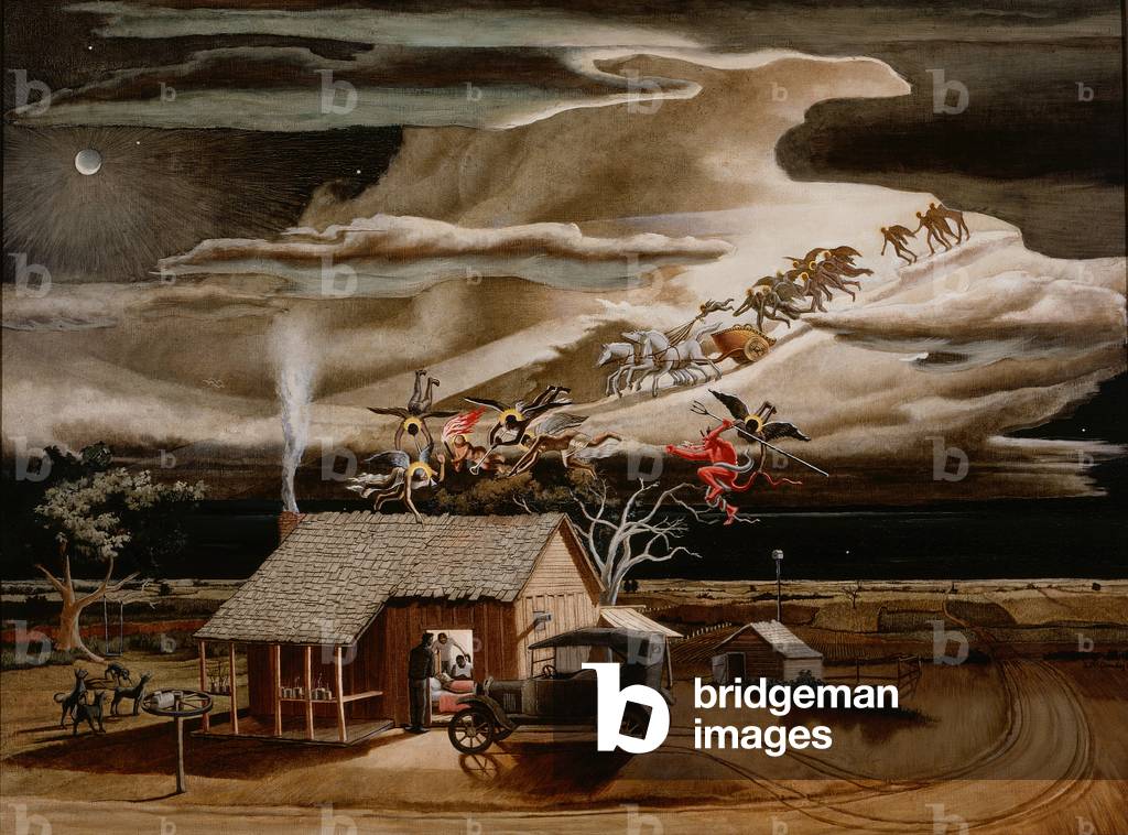 Image of Painting depicting Swing Low, 1937 by John McCrady, b/w