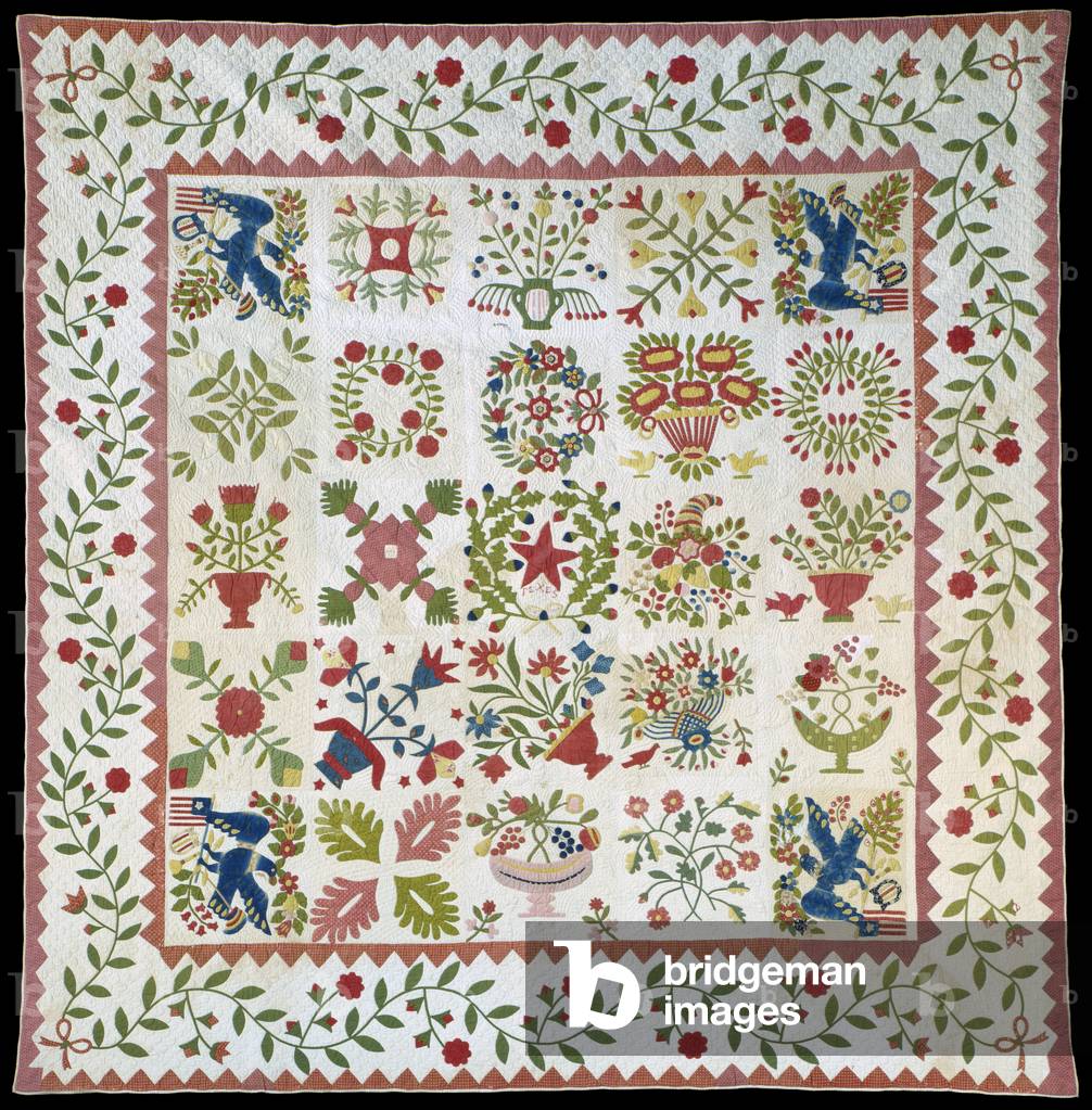 Image of Textile & Fashion depicting Album Quilt 1801 by American Artist