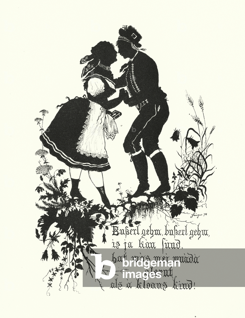 Bild von Druck "Scherenschnitt von Hugo Strohl (Litho)" 1801 von Hugo Gerard Strohl