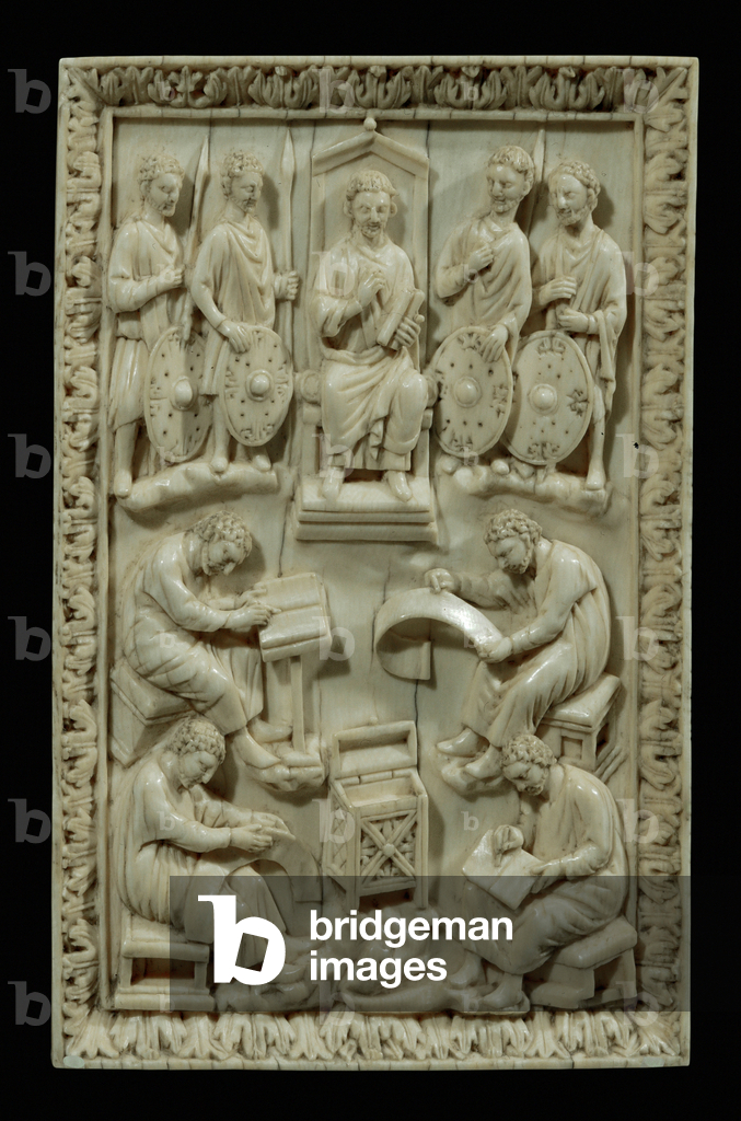 Bild von Skulptur "König David diktiert die Bibel ..." von Erich Lessing